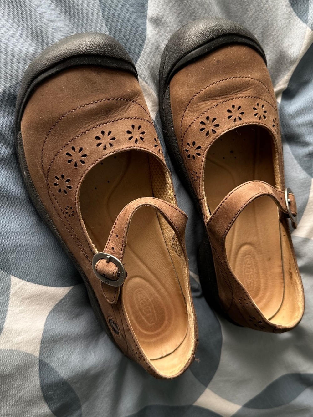 Keen Calistoga leather Mary Jane shoes, tan size 8.5